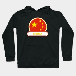 China Country Badge - China Flag Hoodie